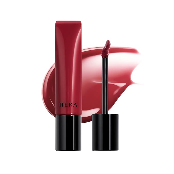 HERA Sensual Tinted Shine Lip Serum #370 REDWOOD | Weightless Sleek Shine, Transfer-Resistant Color, 12-Hour Soft Lip Stain Oil, Double Hydration wih Hyaluronic Acid, High-Gloss Finish, 0.30 oz.