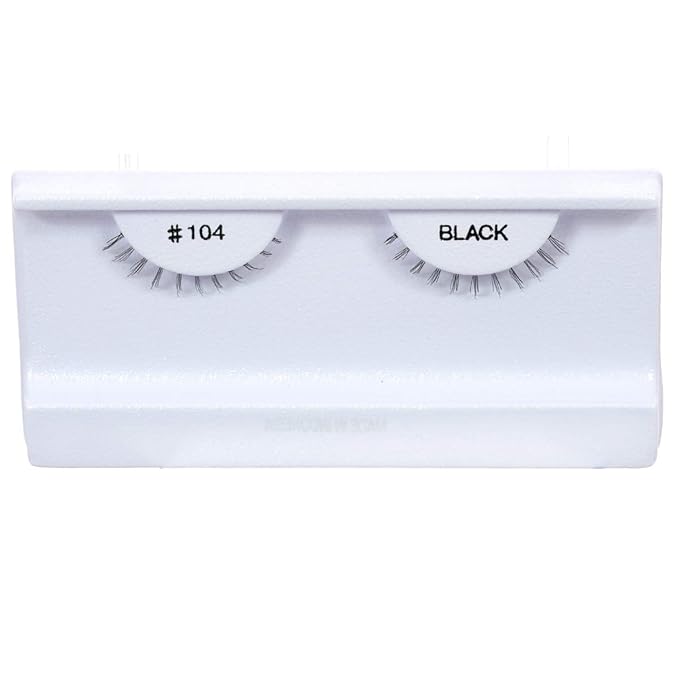 10 Pairs 100% Human Hair False Eyelashes Natural Black # 104