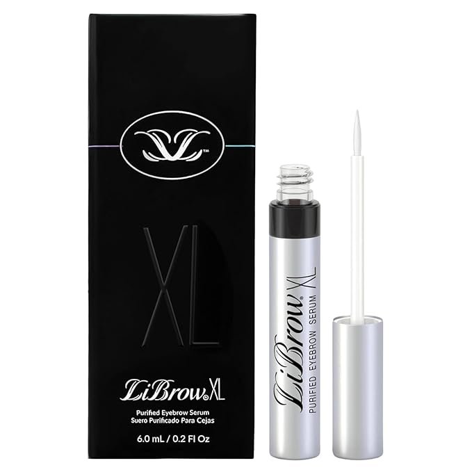 Purified Eyebrow Serum XL for Darker, Fuller, Thicker-Looking Brows - Natural Botanical Extracts, Safe for Sensitive Skin & Thin Brow Hairs - Vegan & Cruelty-Free (6mL, 6-Month Supply)