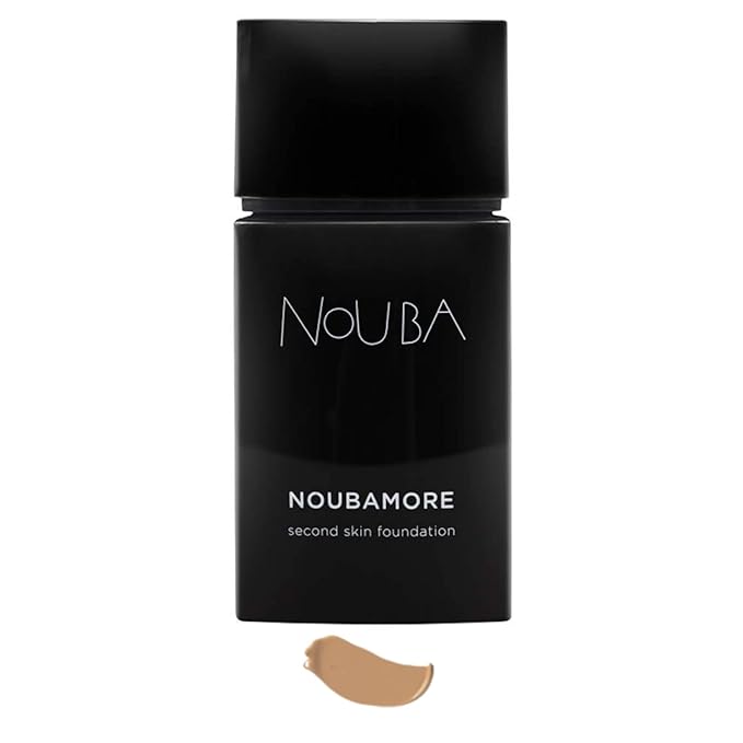 Noubamore Second Skin Foundation by Nouba - Long Lasting Coverage With Jojoba Extract Luminous Makeup Light Texture - Nude Skin Effect - Smoothes & Nourishes, Blends Perfectly (Color 88)