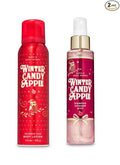 Bath and Body Works - Winter Candy Apple - Shimmer Fizz Body Lotion and Diamond Shimmer Mist - 2 pc Gift Set (Winter 2019)