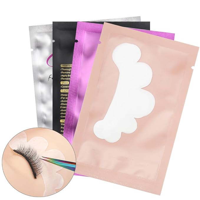 100 Pairs Cloud Shape Eye Under Gel Pads Eyelash Extensions Patches,Lash Extension Lint Free Under Hydrogel Eye Mask Pads Beauty Tools (Purple)