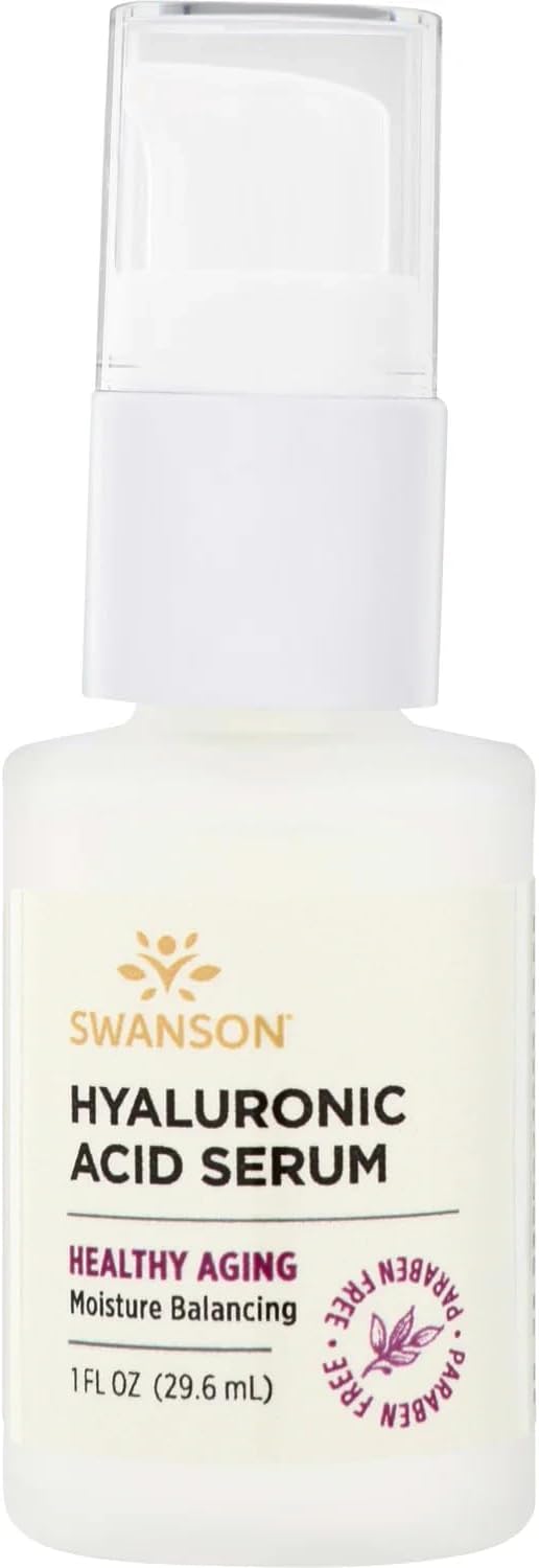 Swanson Hyaluronic Acid Serum - 1 fl Ounce (29.6 ml) - Moisturizing Serum for Skin Hydration and Youthful Appearance