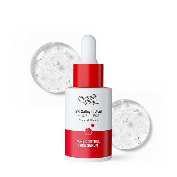 Chemist At Play 2% Salicylic Acid Face Serum | Treats Active Acne | Controls Excess Oil | Fades Acne Marks | Improves Skin Texture | 30ml