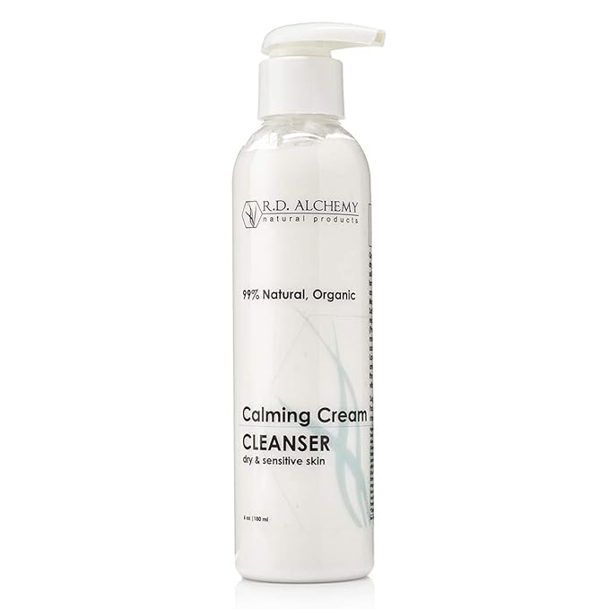 RD Alchemy - Natural & Organic Calming Cream Cleanser. Sulfate-Free Face Wash for Dry & Sensitive Skin. Gentle Hydrating Cleanser That Soothes, Cleanses & Moisturizes.