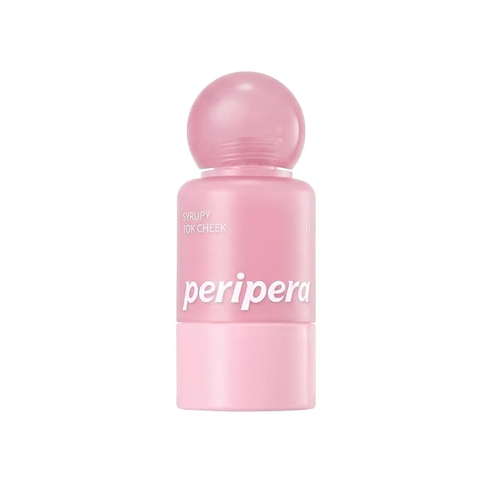 PERIPERA SYRUPY TOK CHEEK 15 Colors, Liquid Blush, Dewy Finish and Hydrates All day, Soft Velvet Texture Face Cheek Tint (11 FOGGY BERRY)