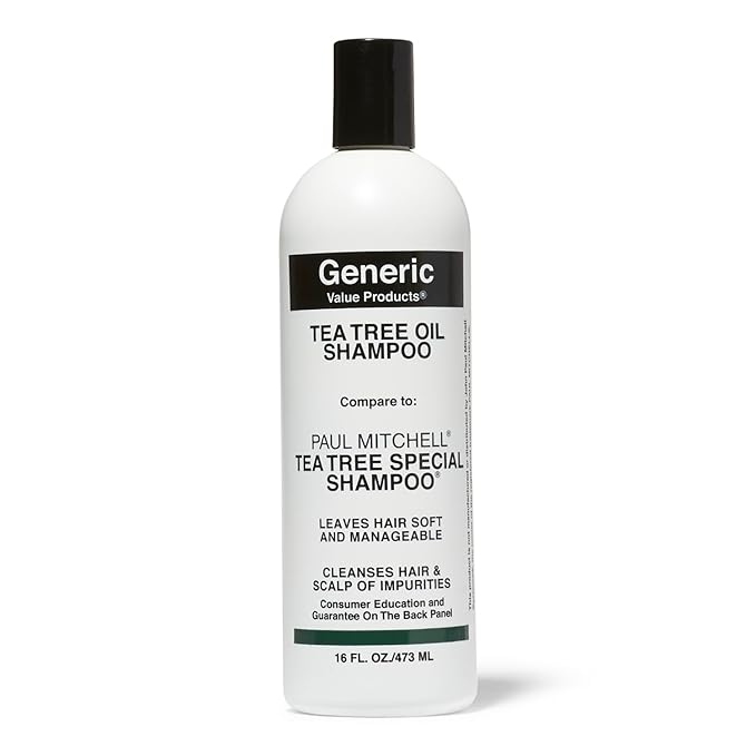 Generic Value Products Tea Tree Oil Shampoo, Leaves Hair Soft and Manageable, Leaves Scalp Clean and Tingling, Adds Vitality and Luster, 16 oz.