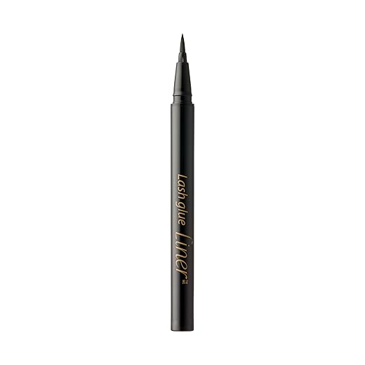 KISS Lash GLUEliner, 2-in-1 Felt-Tip Eyelash Adhesive and Eyeliner, Matte Finish, Foolproof Application, Easy Touch-Up, 0.03 Fl Oz.- Black, Packaging May Vary