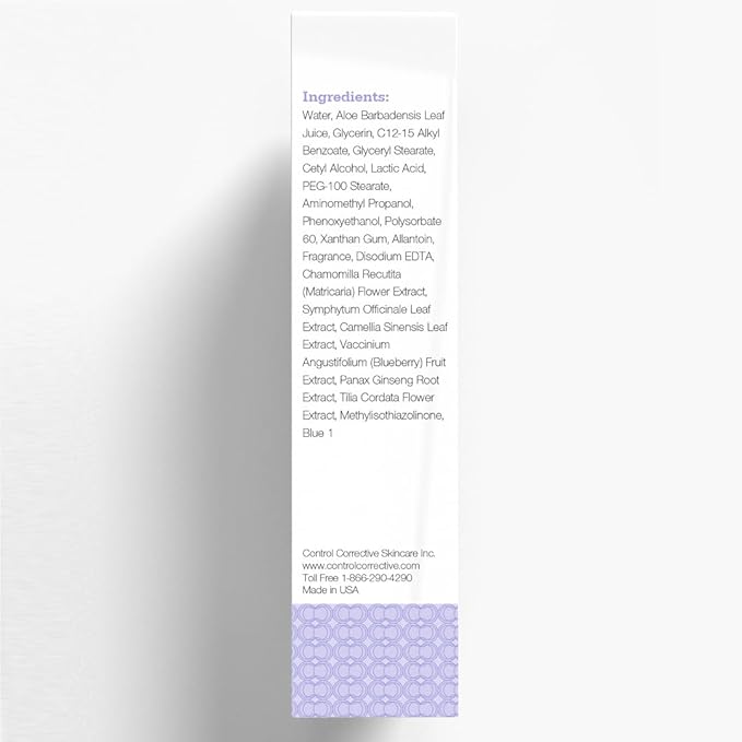 CONTROL CORRECTIVE Sensitive Skin Cleansing Milk, 6.7 Oz - Creamy, Calming Cleanser With Soothing Liden Flower, Gentle, Comfrey, Aloe Vera, Chamomomile Extracts, Removes Make-Up & Daily Build Up