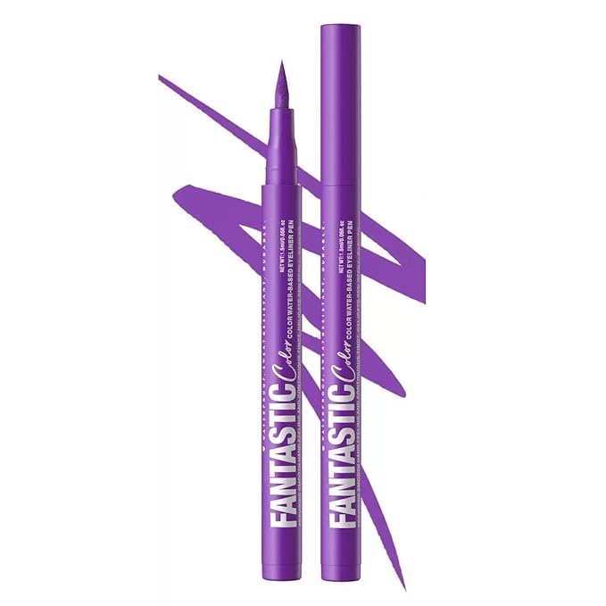 Purple Liquid Eyeliner Waterproof Long Wear Purple Eyeliner Pencil Hypoallergenic Smudgeproof (07#)