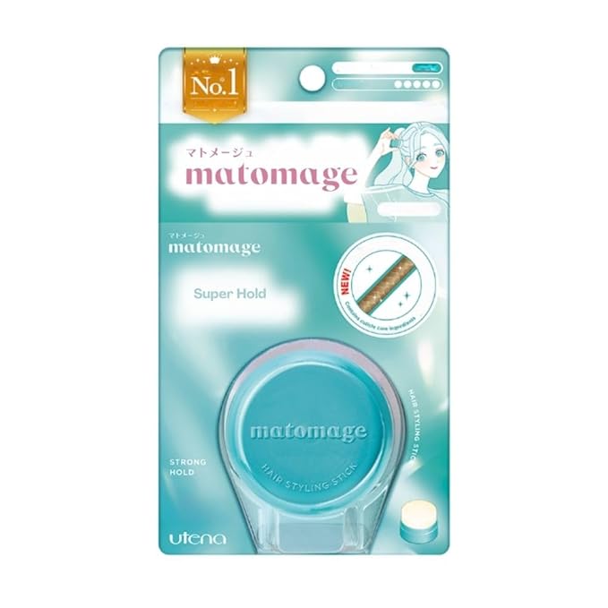Utena Matomage Hair Styling Stick, Super Hold, Unscented, 0.5oz, Pack of 2