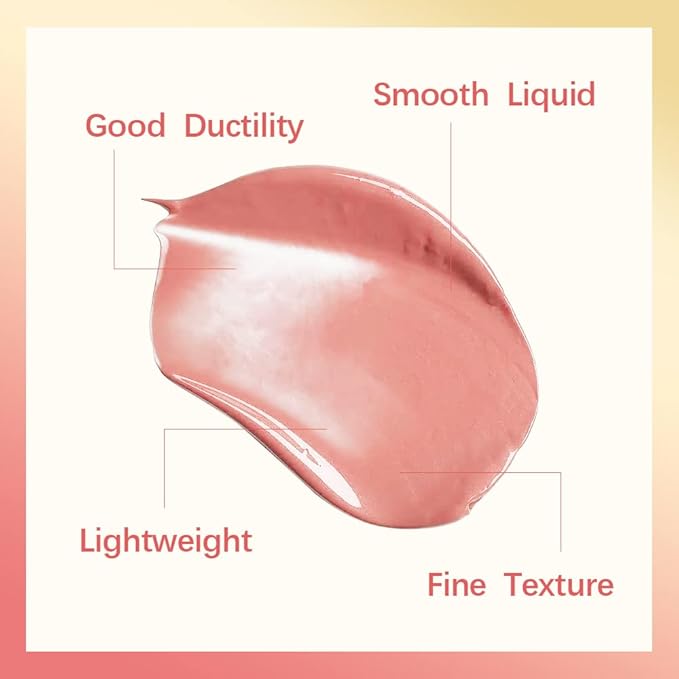 Liquid Blush Stick for Cheeks - Soft Velvet Cream Blush in Pink & Red - Natural-Looking Matte Finish, Waterproof & Long Lasting - Dewy Cheek Tint - Moisturizing & Lightweight Blendable Makeup (3#)