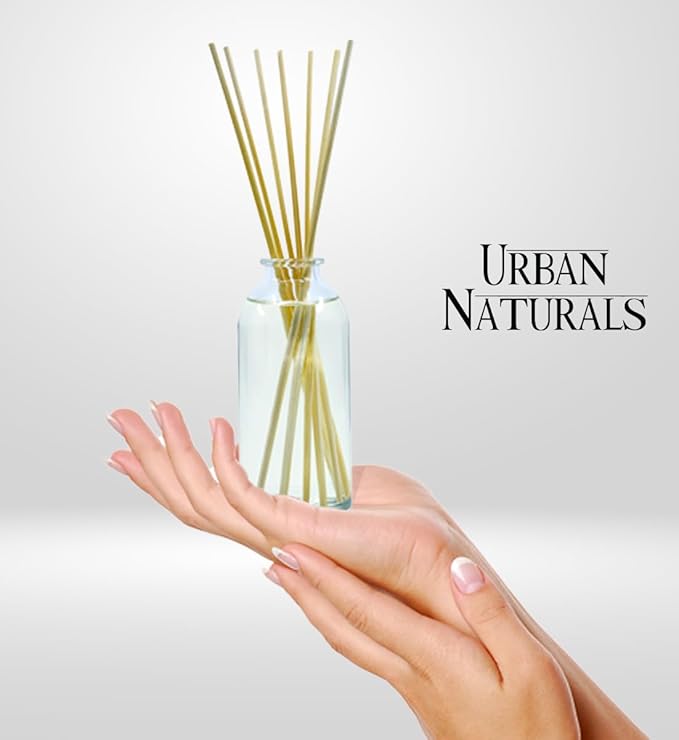 Urban Naturals Lilac Blossoms Reed Diffuser Set | Made with Essential Oils & Real Botanicals | Lily of The Valley, Violets & Lilac | Made in the USA