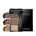 Eyebrow powder three-color brow disc waterproof eyebrow powder eyebrow makeup kit eyebrow filler to shape natural eyebrows (02# Brown, light brown, skin tone)