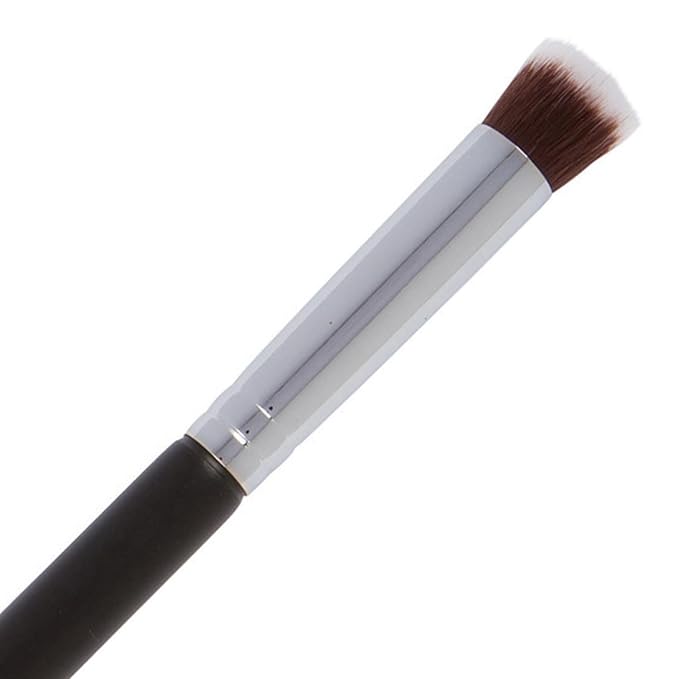 Beauty Junkees Mini Flat Top Concealer Brush Under Eye for Stippling Blending Small Dense Firm Synthetic, Works with Powder, Cream, Liquid