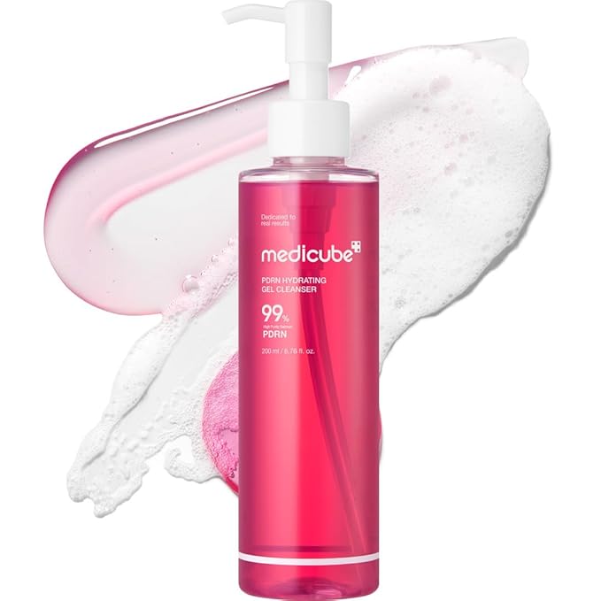 medicube PDRN Jelly to Foam Cleanser | Low pH Hydrating Daily Face Wash for All Skin Types | With PDRN, Collagen & LHA | Gentle Pore Care & Radiant, Balanced-Looking Skin | Korean Skincare | 200ml