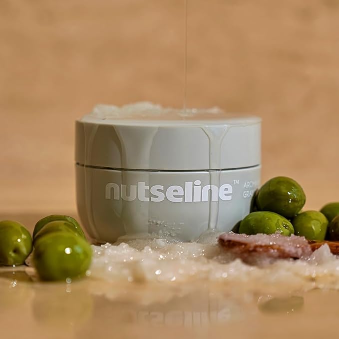 Nutseline Aroma Nut Gray Scrub 200ml Korean Skin Care – Exfoliating & Moisturizing Body Scrub, Removes Dead Skin Cells, Smooths & Nourishes, Aromatherapy Blend, Contains 17 amino acids