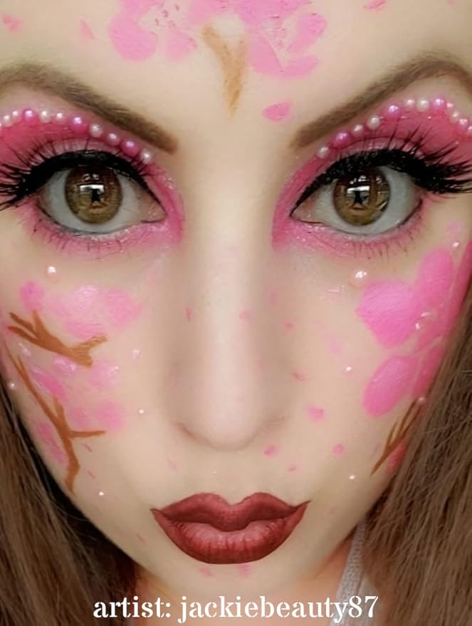 Stencil1FX - Cherry Blossom Eye Makeup Stencil - Fairy Renaissance Elven Princess - for Costumes, Dress Up, Halloween, Cosplay, Face Painting, Raves, Festivals, Parades, Parties
