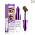2Pcs Peel Off Eyebrow Tint Gel, Semi-Permanent Color Brow Dye, Waterproof Long-Lasting Tattoo Eyebrow Gel for Fuller Defined Brows Makeup, Smudge-Proof, Easy Peel, Lasts Up To 3 Days (Brown)