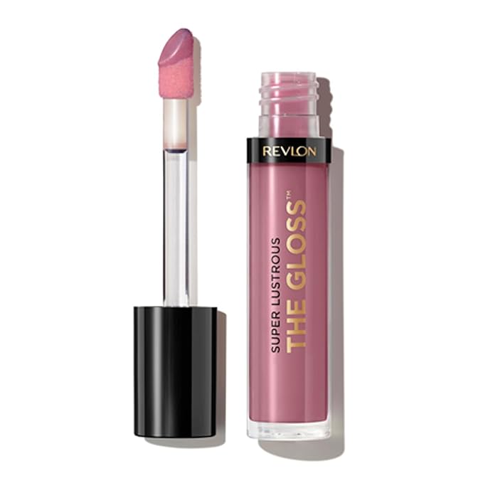 REVLON Super Lustrous Lip Gloss,Non-Sticky,Hydrating,High Shine Finish,306 Taupe Luster,0.13 oz,(Pack of 2)
