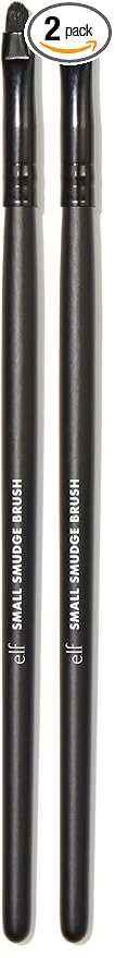 e.l.f. Smudge Brush for Precision Eyeshadow and Eyeliner, Synthetic, Small (Pack of 2)