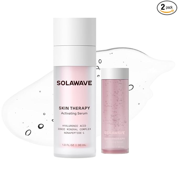 SolaWave Skin Therapy Activating Serum with 1 Refill | Enhance Red Light Therapy Wand Results | Hydrating Skincare for Microcurrent Galvanic Current