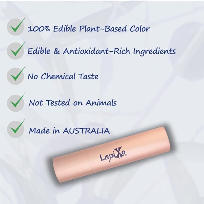 100% Plant-based Color Lip Tint, Unique Formula, Natural + Moisturizing | 2-in-1 | Non-Toxic, All Food Ingredients, Antioxidant-rich, Natural Matte Sheer, Buildable, 4.4g/0.15oz (Lilly Pilly color)
