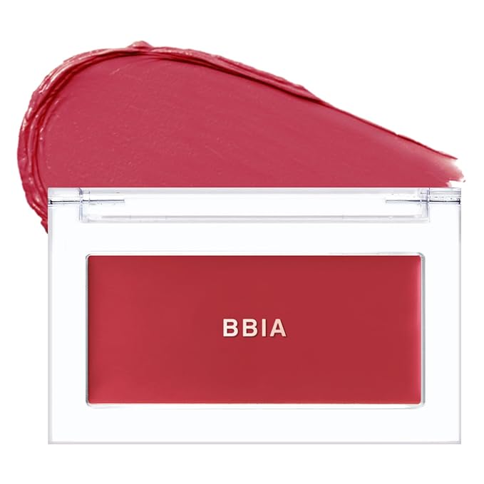 BBIA Ready To Wear Downy Cheek Cream Blush - Creamy Blendable & Buildable Blush Dewy Texture & Matte Finish High Pigment Longlasting Lightweight Natural Face Makeup (14 DOWNY RED APPLE)