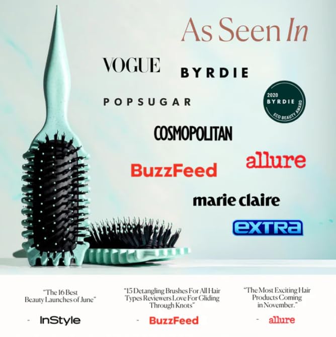 Bounce Curl Define EdgeLift Brush, 5-in-1 Tool for Effortlessly Defined Curls, Waves & Coils, Reduces Frizz - Teal