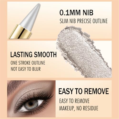 2Pcs Black Gel Eyeliner Pencil, Halloween Makeup Waterproof Long Wear Natural Eye Lip Face Paint Stick Smudge Proof Matte Liquid Eyeliner Cream Black Smokey Eye Liners Eyeshadow Crayon