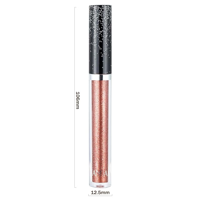 Liquid Eyeshadows, Long-lasting Liquid Glitter-Eyeshadows Colorful Eye Shadows for Eye-Makeup (Rose Gold)