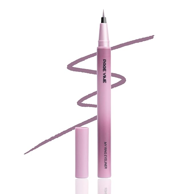 Ultra Fine Liquid Eyeliner Pen, Plum Purple - Formula for Mature Women, Slim Precision Tip for Winged & Inner Corner, Waterproof Smudge-Proof, Quick-Drying & Long-Lasting-#01 TARO PURPLE