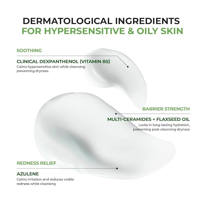JUMISO Ceramide Cleansing Milk for Sensitive Skin – D-Panthenol Soothing Face Wash, Melts Sunscreen & Makeup – No Double Cleanse Needed, Ophthalmologist Tested, Tear-Free – Fragrance-Free, 10.14 fl oz