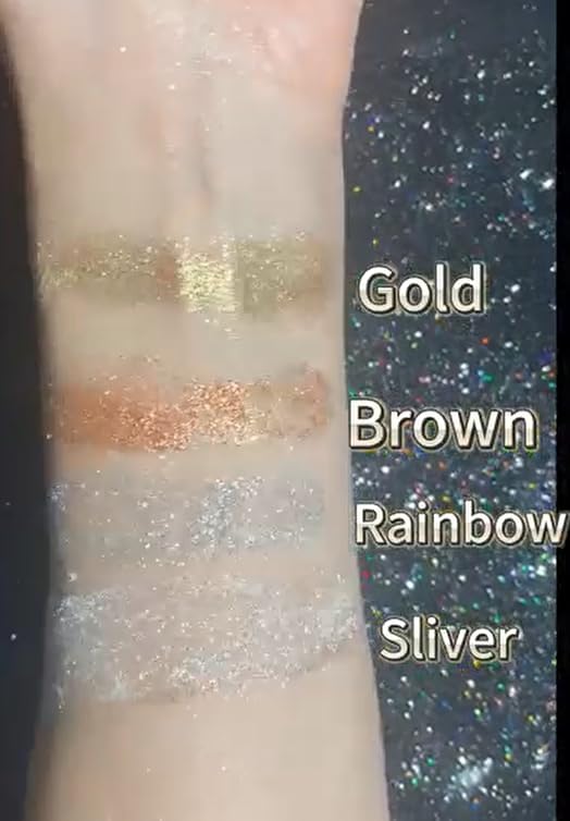 Body Glitter Spray, Hair Glitter Spray, Body Shimmer Powder, Face Glitter Highlighter, Glitter Spray, Body Shimmer Spray for Skin (BSP-Rainbow)