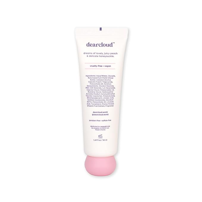 dearcloud Silky Touch Hand Rescue Set - Hand Mask for Dry Cracked Hands + Moisturizing Hand Cream - Self Care Gift Set (Peach Honeysuckle)
