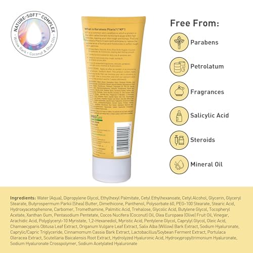 PROcure Keratosis Pilaris Cream – Glycolic Acid & Willow Bark for KP Bumps, Rough Texture & Dry Skin – Fragrance-Free, Paraben-Free Daily Body Lotion