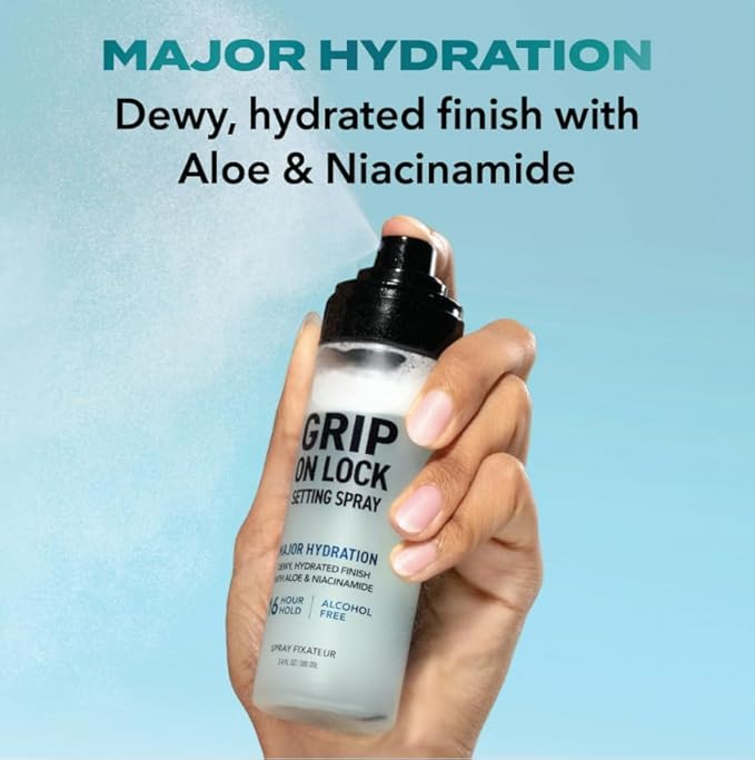 Hard Cand-y Grip On Lock Setting Spray, Alcohol-Free, 16 Hour Hold, Dewy Finish, Hydrating