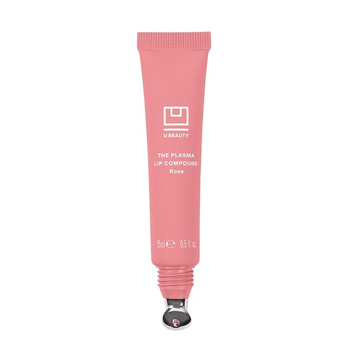 U Beauty The PLASMA Tinted Lip Compound - Anti-Aging & Anti-Wrinkle Lip Gloss, Hyaluronic Acid, Shea Butter & Peptides for Hydration & Plumping, Rose - 15 mL