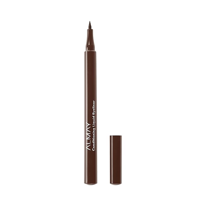 Almay Conditioning Liquid Eyeliner, Longwearing, Waterproof, Hydrating, 20 Brown, 0.03 fl oz. (Pack of 2)