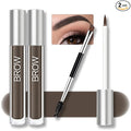 Waterproof Eyebrow Gel for Long Lasting, Highly Tinted Liquid Eye Brow Makeup, Sweatproof, Natural (Black Brown 2 pcs)