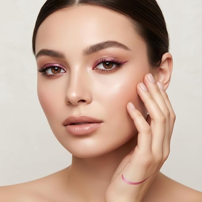 liquid eyeliner waterproof metallic ink eyeliner pencil long lasting high pigmented shimmer Pink