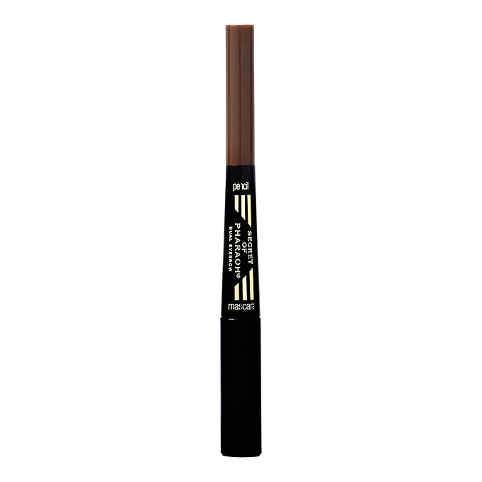 EBIN NEW YORK Secret of Pharaoh Dual Eyebrow Pencil & Mascara Natural Brown | 2-in-1 Brow Pencil & Gel | Water-Resistant, Long-Lasting, Natural Finish | Vegan & Cruelty-Free