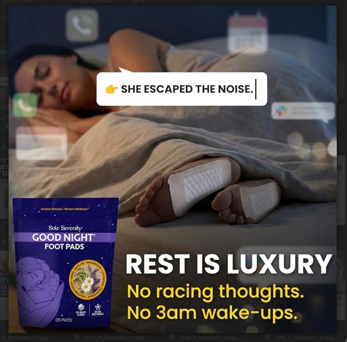 Sole Serenity Good Night Foot Pads - Support Achy Feet I Traditional Herbal Blend, No Prep