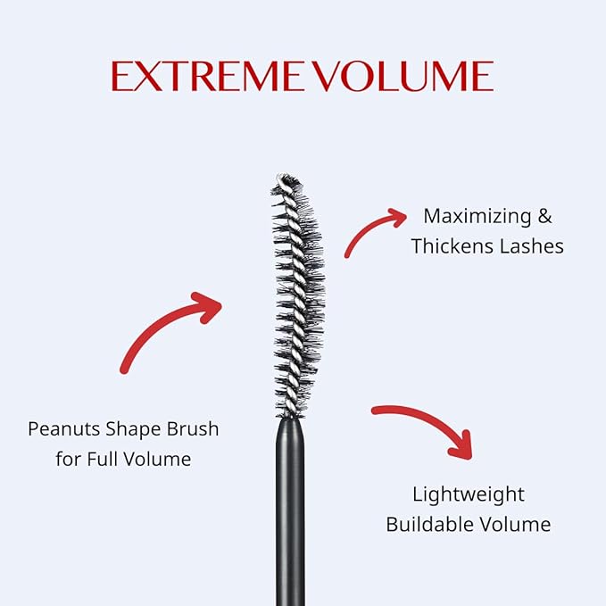 CLIO Kill Lash Superproof Mascara, Smudge-Proof Tubing Mascara, Volumizing Lash with Peanut-Shaped Brush, Bold Full Lash Effect, Long-Wearing Definition, Buildable Definition (004 Extreme Volume)