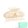 Acrylic Letter Hair Clips For Women Alphabet Hair Claw Initial Hair Clip Fashion Glitter Chic Monogram Claw Clip Hair Accessory Large Hair Clips A