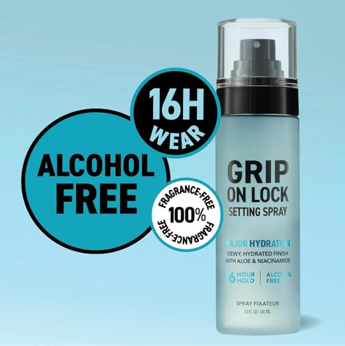 Hard Cand-y Grip On Lock Setting Spray, Alcohol-Free, 16 Hour Hold, Dewy Finish, Hydrating