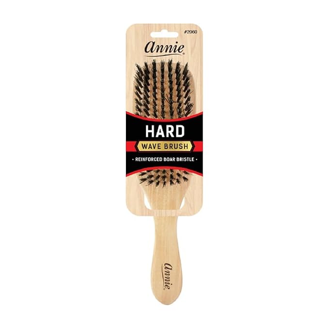 Annie Hard Wave Boar & Nylon Bristle Brush Light Brown