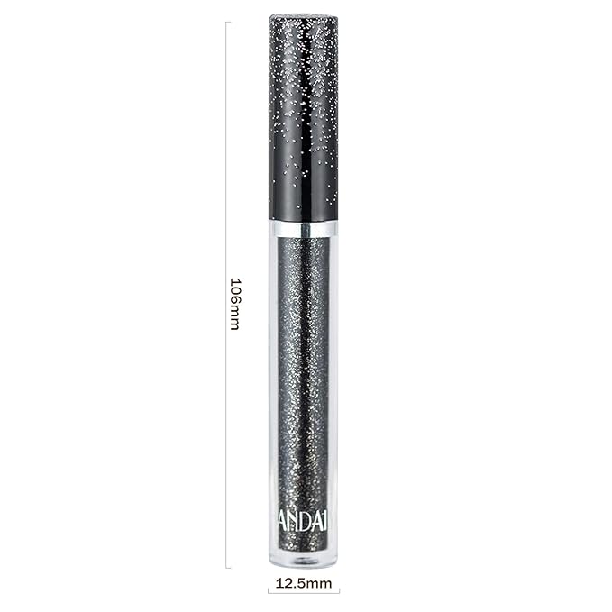 Liquid Eyeshadows, Long-lasting Liquid Glitter-Eyeshadows Colorful Eye Shadows for Eye-Makeup (Black)
