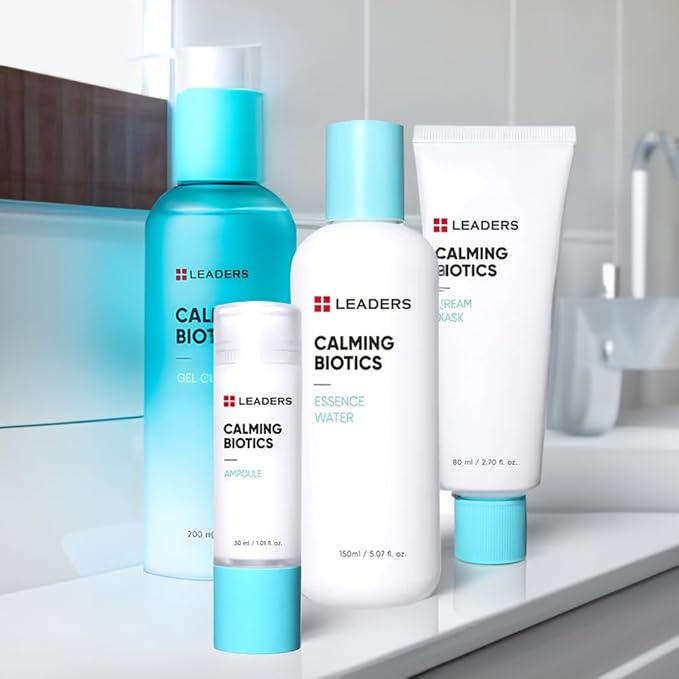 LEADERS Cosmetics Calming Biotics Gel Cleanser - 200ml, 6.76 fl oz Gentle, Hydrating Face Wash for Sensitive Skin, Sulfate-Free, Balances Skin Microbiome