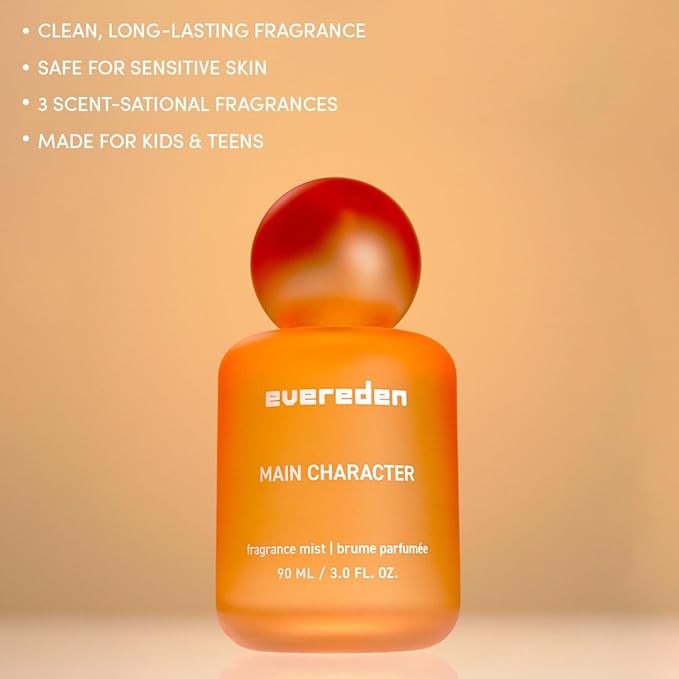 Evereden Fragrance Hair and Body Mist Set - Main Character & Darling: Clean & Vegan Collectible Hair and Body Spray for Teen Girls - Express Yourself with Iconic Scents in Mesmerizing Mist Dispensers